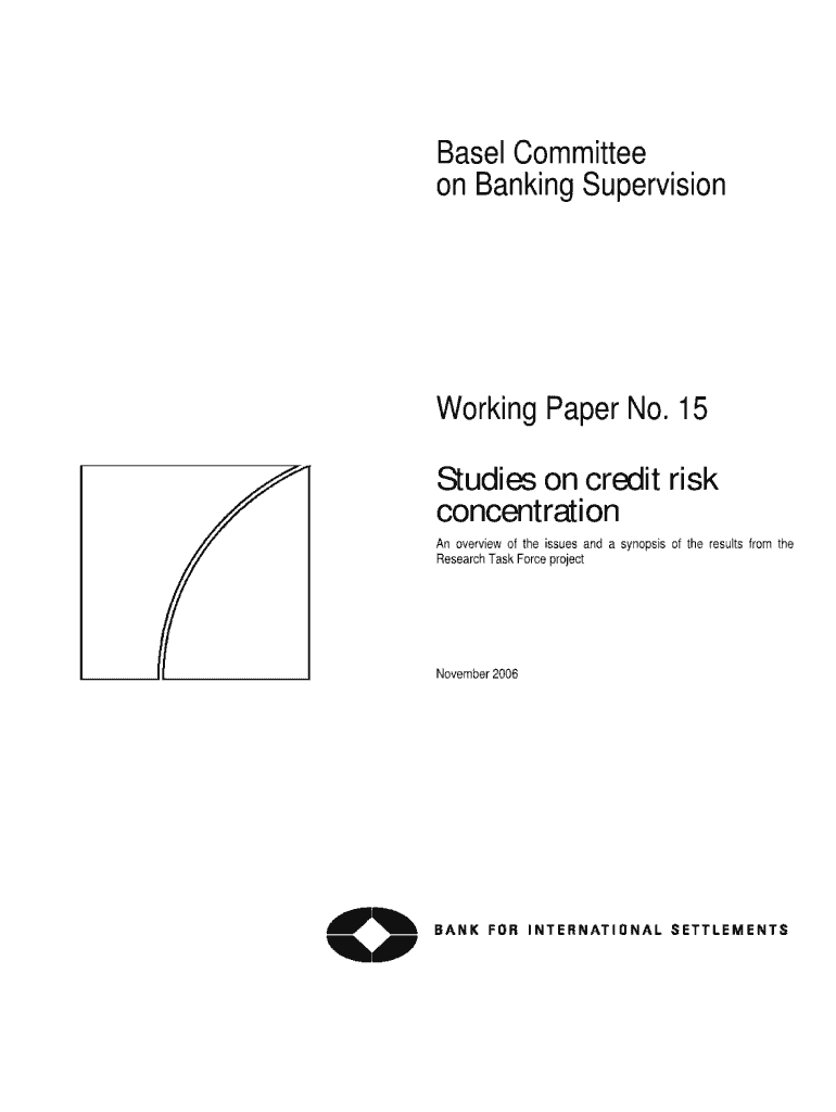 Studies on Credit Risk Concentration an Overview of the Issues Form