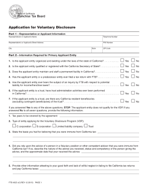 California Ftb Form 4925