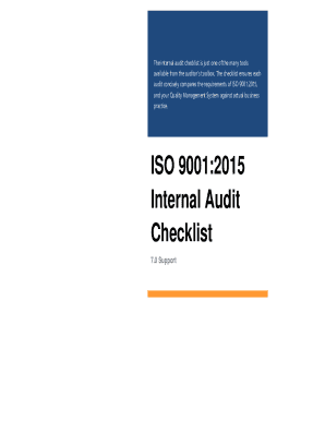 Iso 9001 Checklist Excel Template  Form