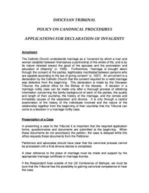 Catholic Annulment Forms