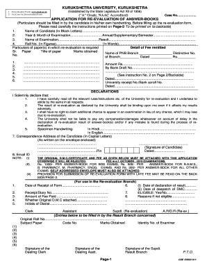 Kuk Revaluation Form