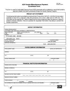 Ach Enrollment Form Template