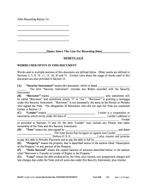 Maine Mortgage Recording Form