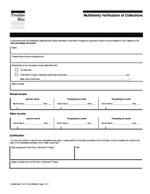 Multifamily Servicer Guide Freddie 1144  Form