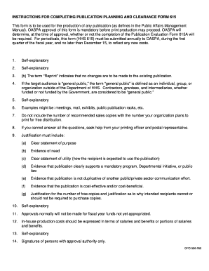 Hhs Clearance Form 615