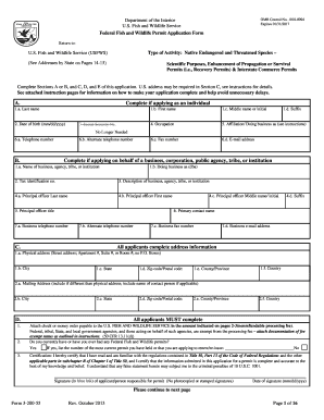 Usfws Permit 3 200 55 Form