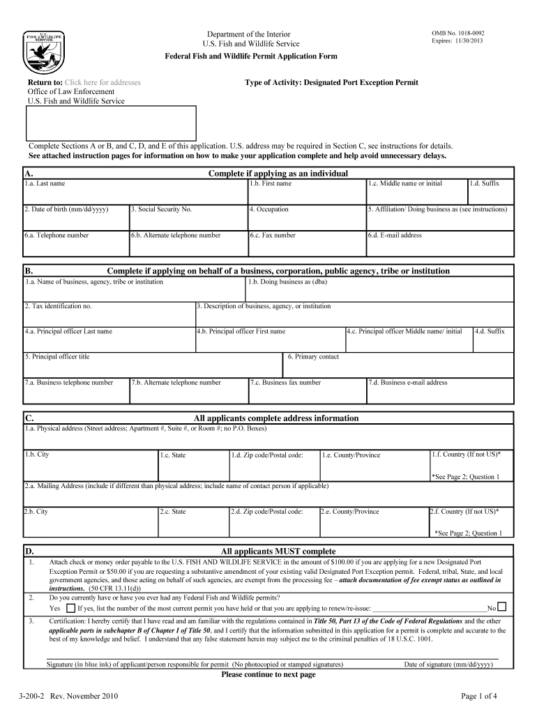  Fws Form 3 200 37 2016-2024