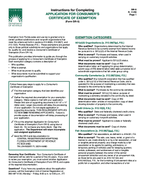 Application for Consumer Exemption Form