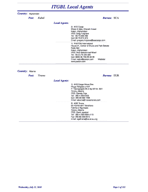 Itgbl Approved Agents  Form