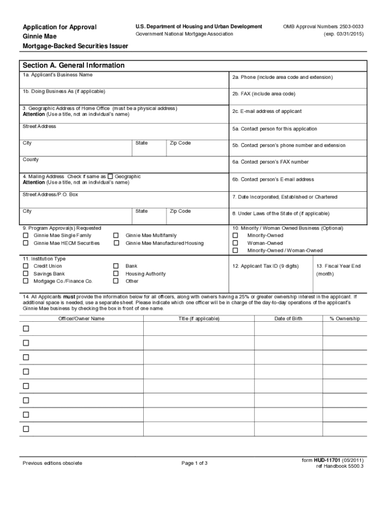 Hud Form 11701