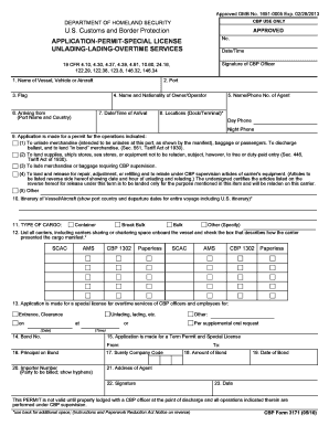 Cbp 3171 Form