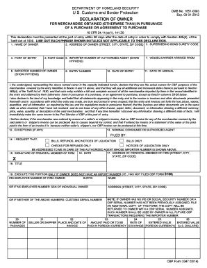 Customs Form Cf 3347 Rulings