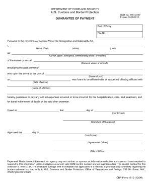 Cbp I 510 Form