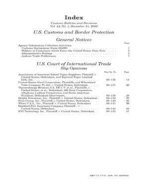 Us Customs and Border Protection Declaration Form 6059b PDF