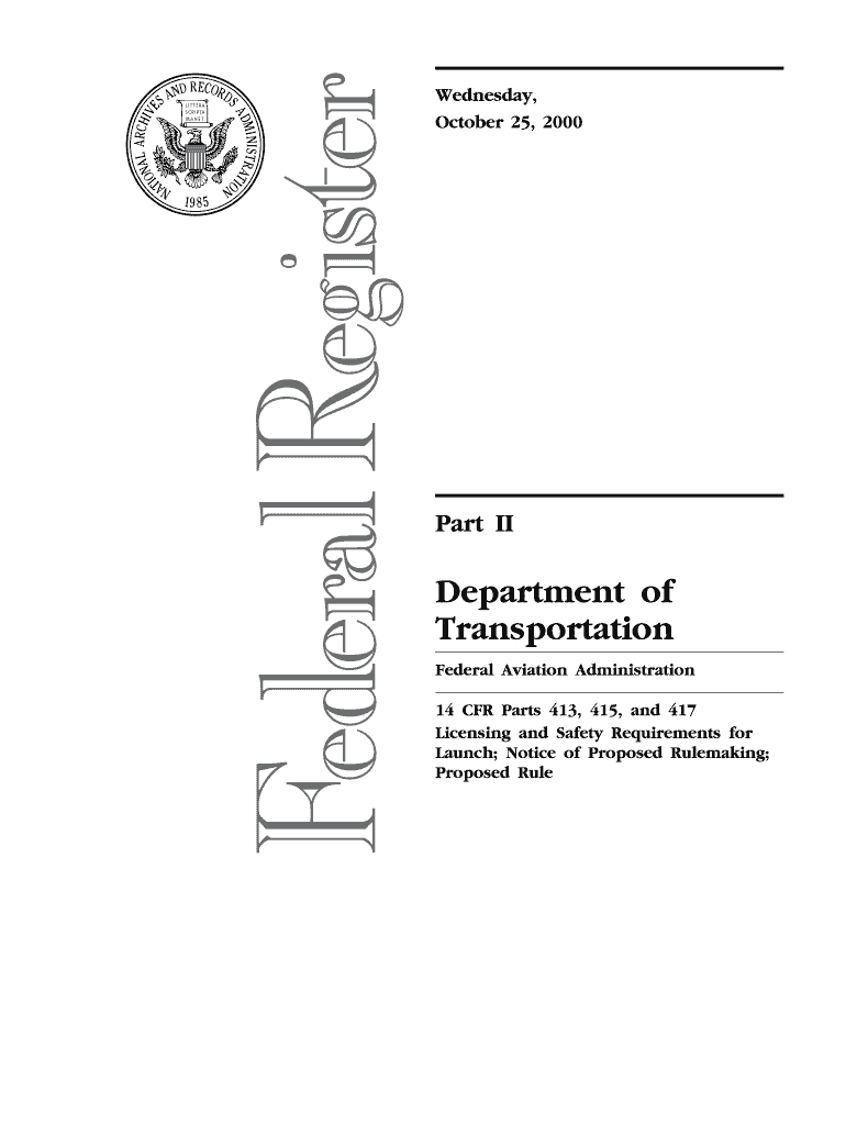 Department of Transportation FAA Faa  Form