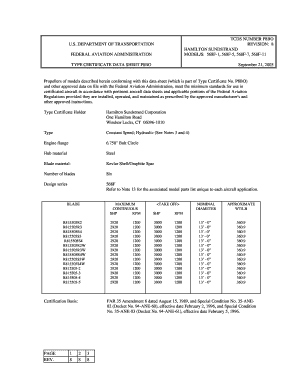 Faa Type Data Sheet P8bo Form