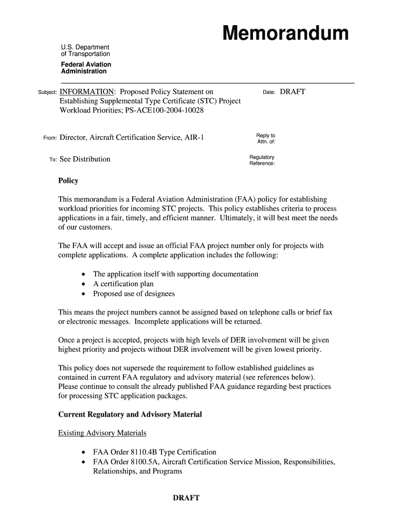 Download This File Regulatory and Guidance Library FAA Rgl Faa  Form