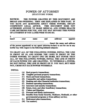 Montana Statutory General Power of Attorney with Durable Provisions  Form