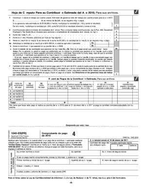 Formulario 1040 En Espa Ol PDF