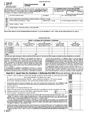 Form 1040 ES Espanol Contribuciones Federales Estimadas Del Trabajo Por Cuenta Propia Y Sobre El Empleo De Empleados Dom