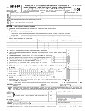 Form 1040 PR  IRS  Irs