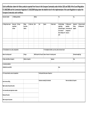 Authorised to Sign Catch Certificates Faroe Form