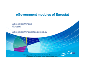 EGovernment Modules of Eurostat  Eclac  Form