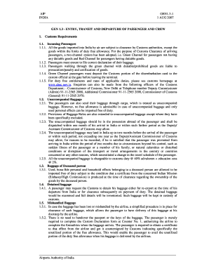 Incoming Passenger Card Australia Transit Form