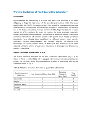 Working Guidelines of Food Quarantine    SPS Enquiry Point  Spsenquiry Gov  Form