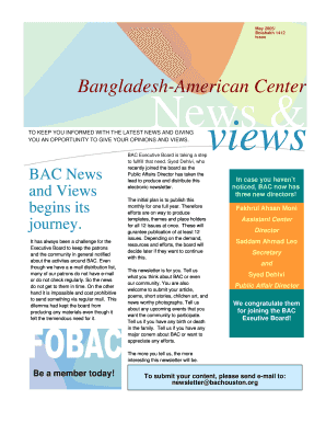 Bangladesh American Center Bachouston  Form