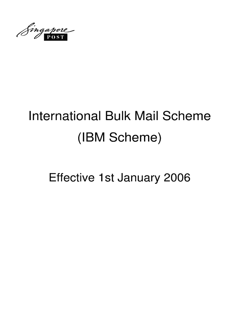 International Bulk Mail Form