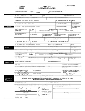 Blank Marriage License  Form