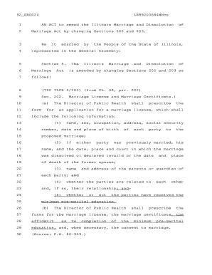 92SB0024 LRB9200664WHcs 1 an ACT to Amend the Illinois Ilga  Form