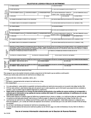 Licencia De Matrimonio near Me  Form