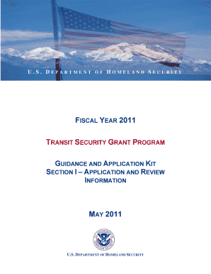 FISCAL YEAR TRANSIT SECURITY GRANT PROGRAM Fema  Form