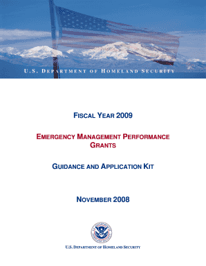 FY Emergency Management Performance Grant EMPG FEMA Fema