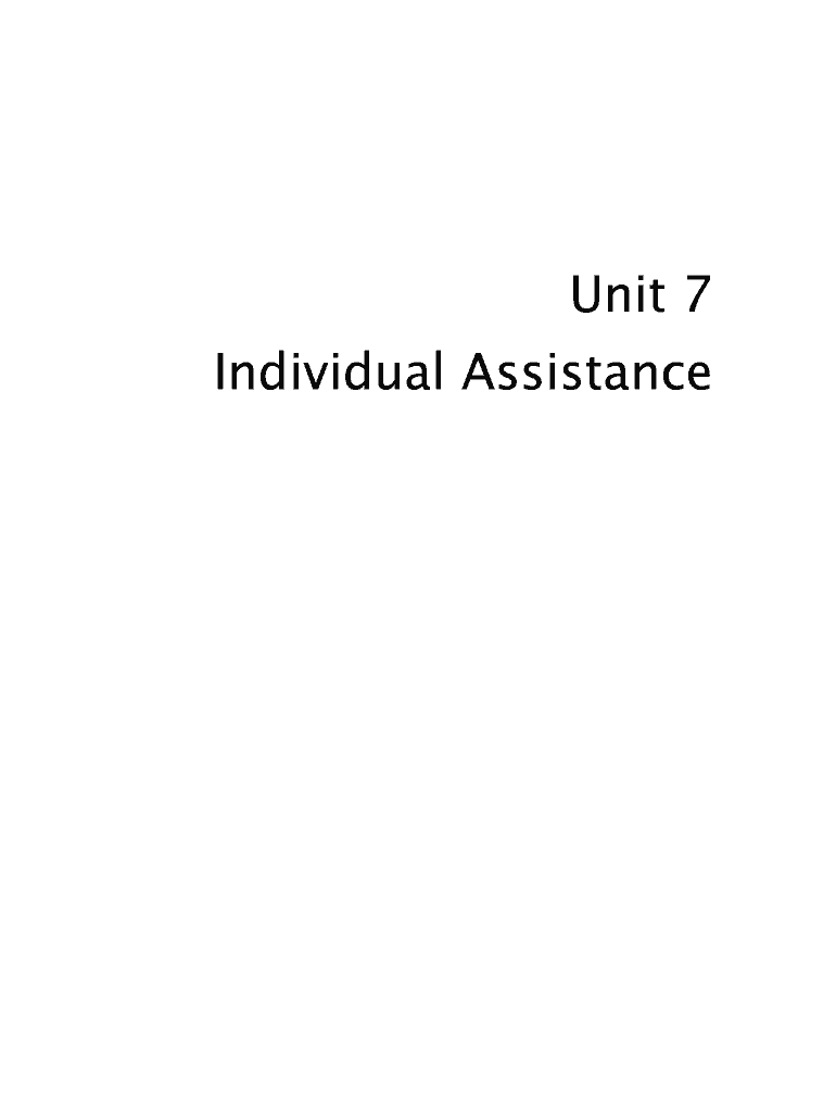 Unit 7 Individaul Assistance Training Fema  Form