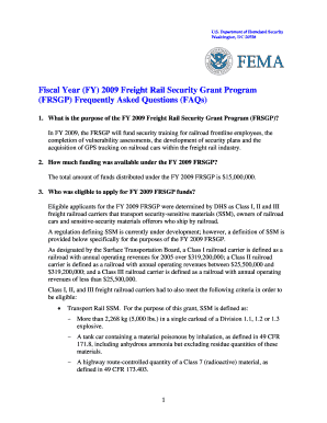 Final Draft FY 09 FRSGP FAQs 3 30 09 Mp DOC Fema  Form