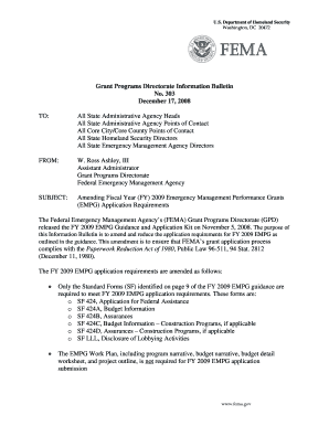 Grant Programs Directorate Information Bulletin No 303 December Fema
