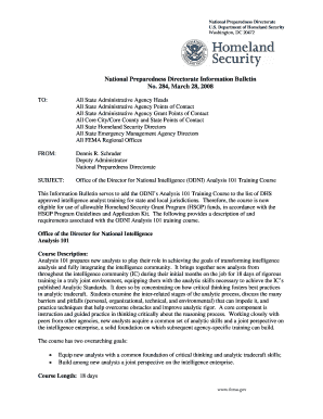 National Preparedness Directorate Information Bulletin No FEMA Fema