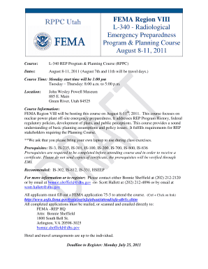 RPPC Utah Fema  Form