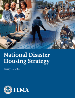 FEMA US National Disaster Housing Strategy Fema  Form