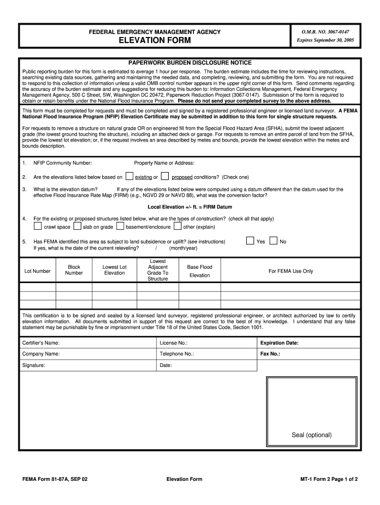 Fema Elevation Certificate PDF 20022024 Form Fill Out and Sign