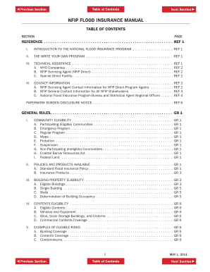 NPfoodfI L INSuraNCe MaNual FEMA Fema  Form