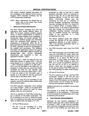 NFIP Floodproofing Certificates Fema  Form