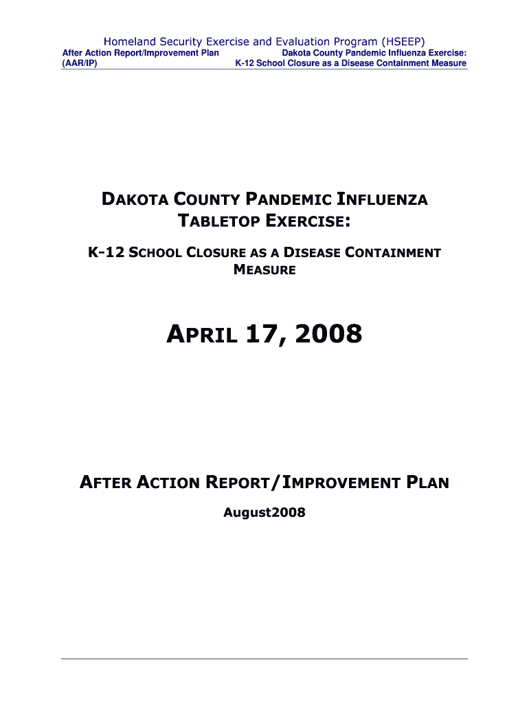 Fema After Action Report Template  Form