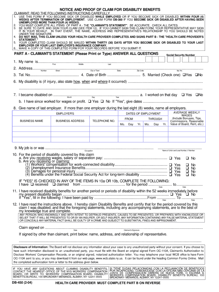 Db 450 Form