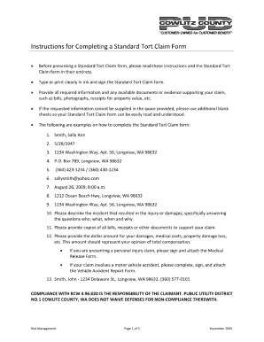 Tort Claim Form California