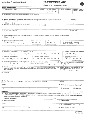 Attending Physician Report Form