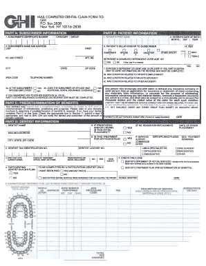 Ghi Member Claim Form